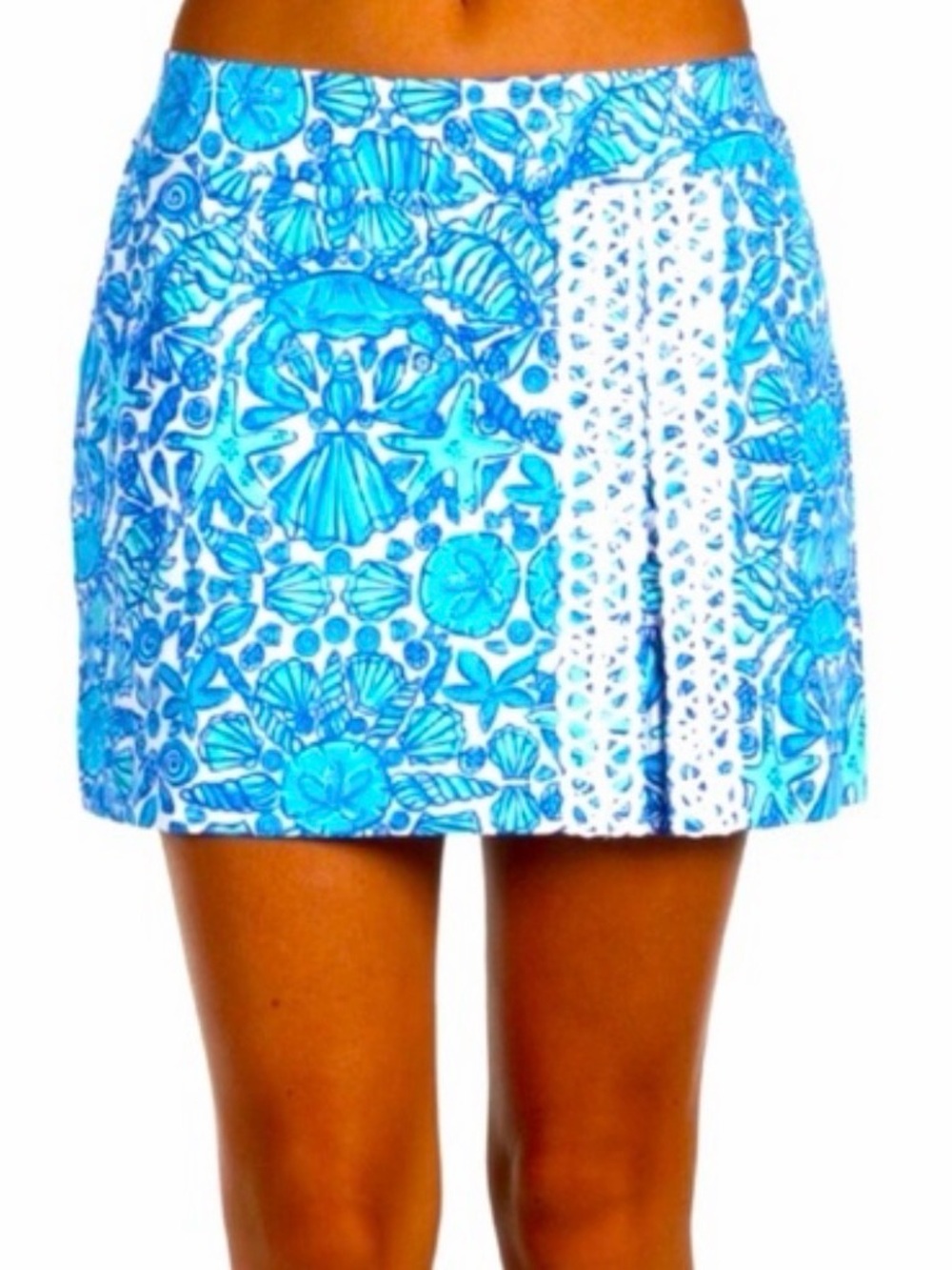 Lilly Pulitzer Jarvey Skort “Shorely Blue Sailor’s Valentine” Size 12